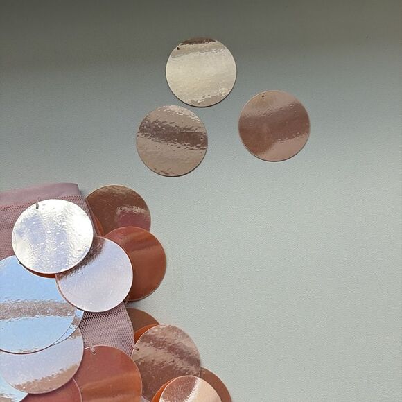 J Crew Collection circle-sequin mini skirt Womens Size 0 Peachy Pink - Picture 6 of 9